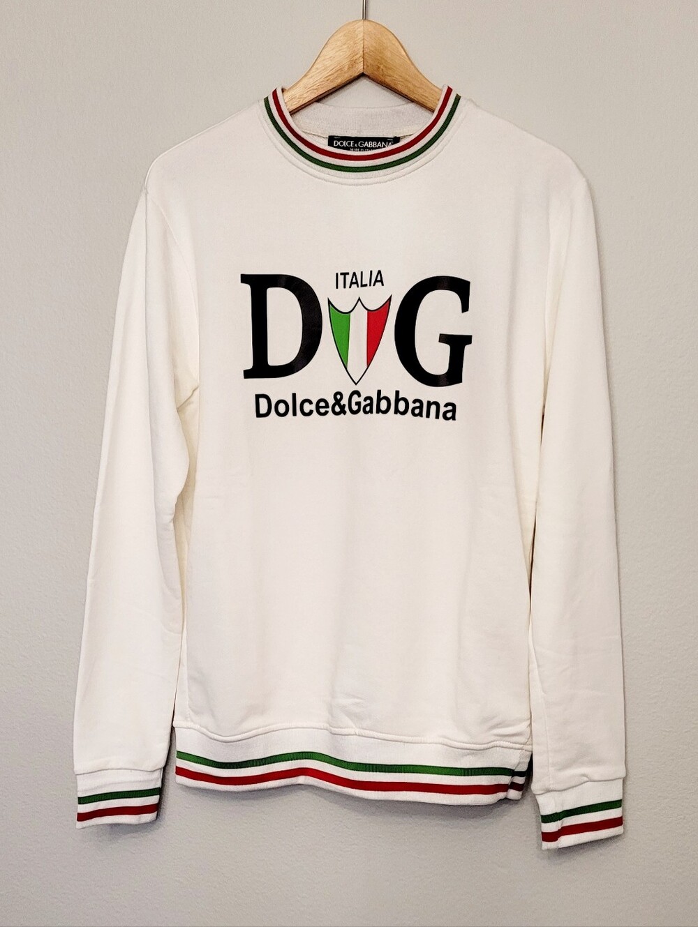 🇮🇹Dolce & Gabbana🇮🇹  White Italia🇮🇹 Sweatshirt🇮🇹
